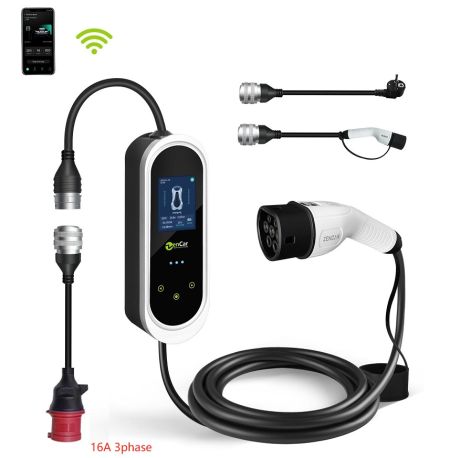 ZenCar ZENCAR ePRO -3 in 1 - 11kW WIFI elektromos aut otthoni tlt, utcai tltkbel, fali konzol, kbeltart