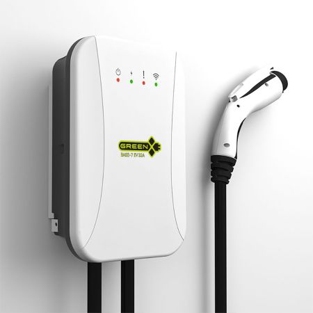 GREENX BASE-7 SMART 32A 7,4KW RFID/WI-FI/APP/LAN Elektromos aut Fali tlt