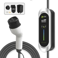  ZENCAR 16A 3,7KW elektromos aut llthat otthoni tlt (T2)- Fali konzollal - Schuko 220V csatlakozval - j Design - B tipus FI rel