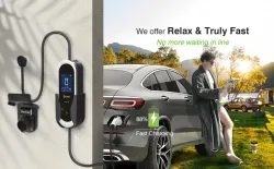  ZENCAR ePRO 11kW WIFI elektromos aut otthoni tlt B tipus FI rel, fali konzollal s kbeltartval